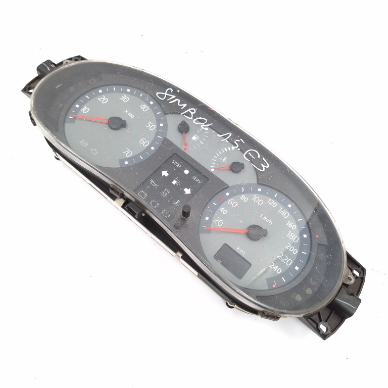 Ceas Bord / Instrument De Bord Renault Clio 2 / Symbol 1 1998-2008 1.5 Dci Motorina Europa - Afisaj In Km Benzina 216501761, 21650176-1 Takosan , Sagem
