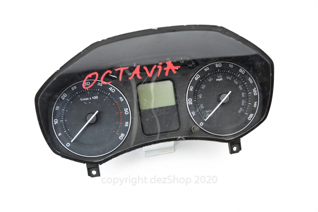 Ceas Bord / Instrument De Bord Skoda Octavia 2 (1Z) 2004-2013 Anglia - Afisaj Mile Si Km 1Z0920900E