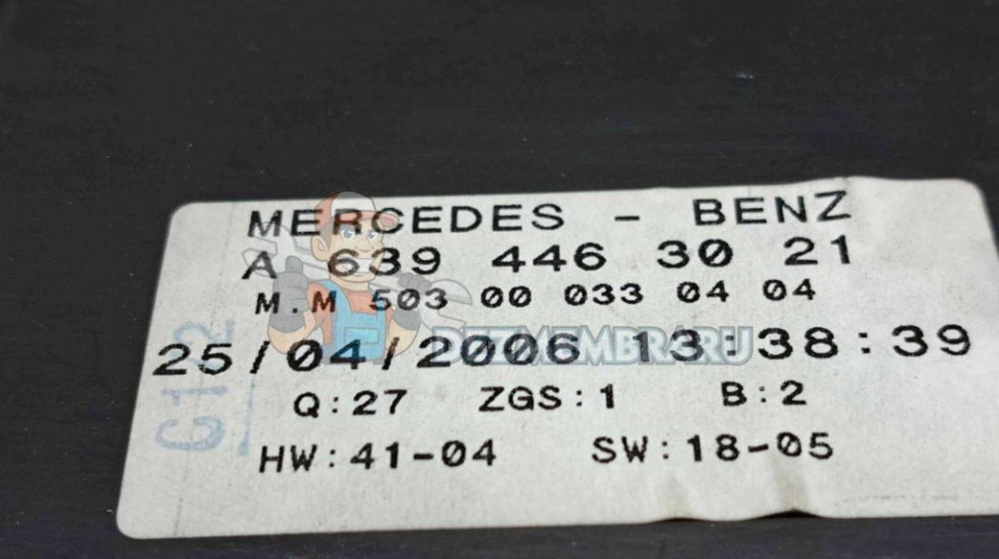Ceas bord Mercedes Vito Autobus (W639) [Fabr 2003-2014] A6394463021