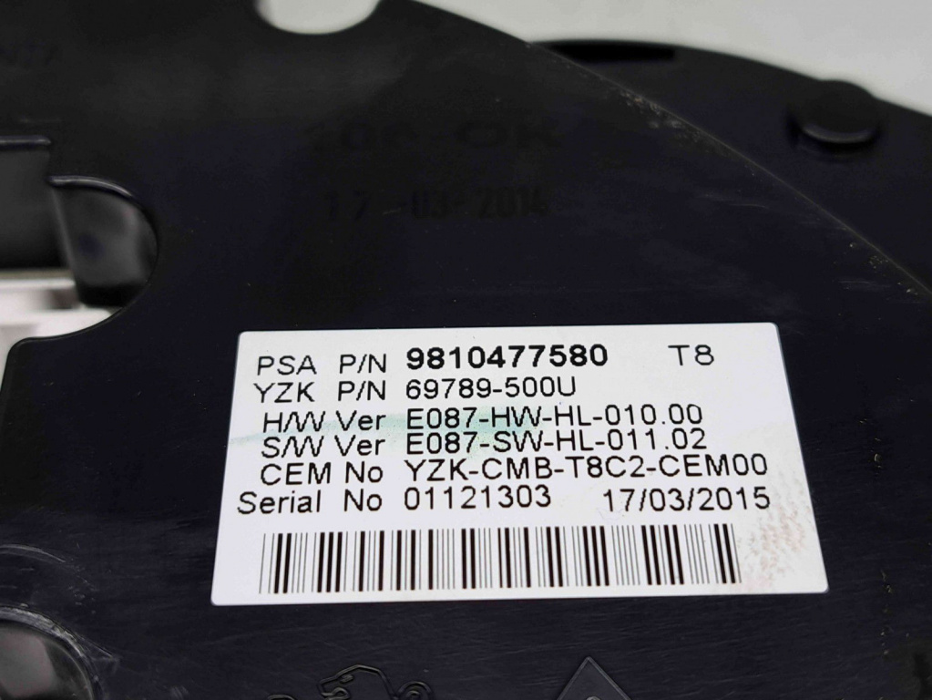Ceas bord Peugeot 3008 [Fabr 2009-2016] 9810477580