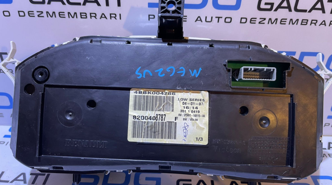 Ceas Ceasuri Cluster Instrumente Bord Renault Megane 2 Diesel 2002 - 2008 Cod 8200408787 [2863]