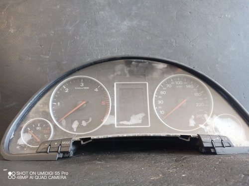 Ceas de bord europa Audi A4 B6 (8E) 2000 - 2004 - COD 8E0920900H, 0263626021, 2116260889, 1036901830