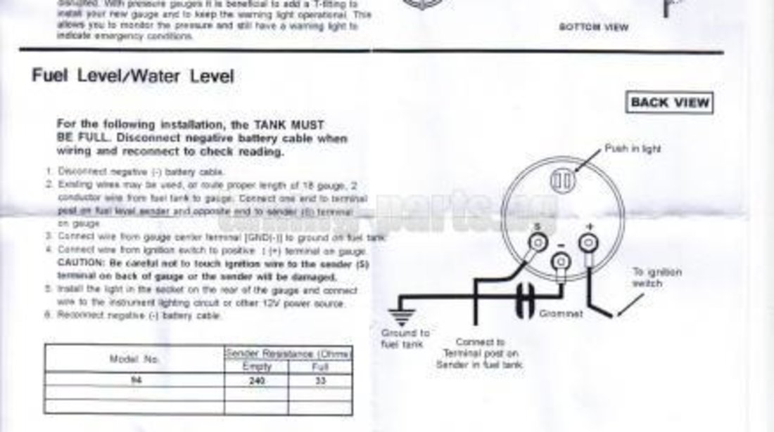 Ceas Suplimentar Prosport Performance - VDO Type Voltmetru