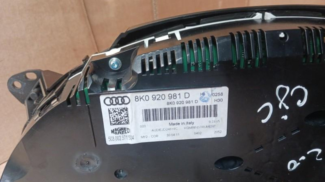 Ceasuri bord Audi A4 (2007->) [8K2, B8] 8k0920981d