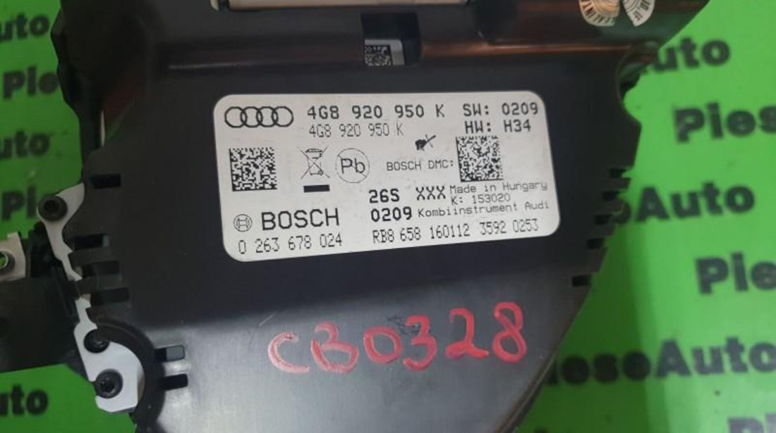 Ceasuri bord Audi A6 (2010->) [4G2, C7] 0263678024