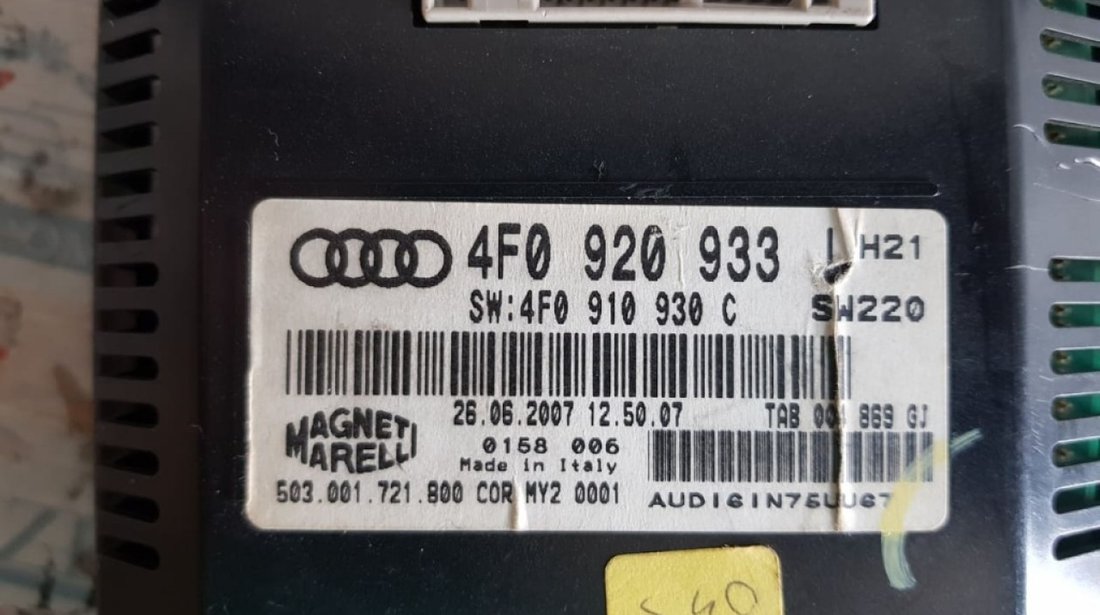 Ceasuri bord Audi A6 4F 4f0920933