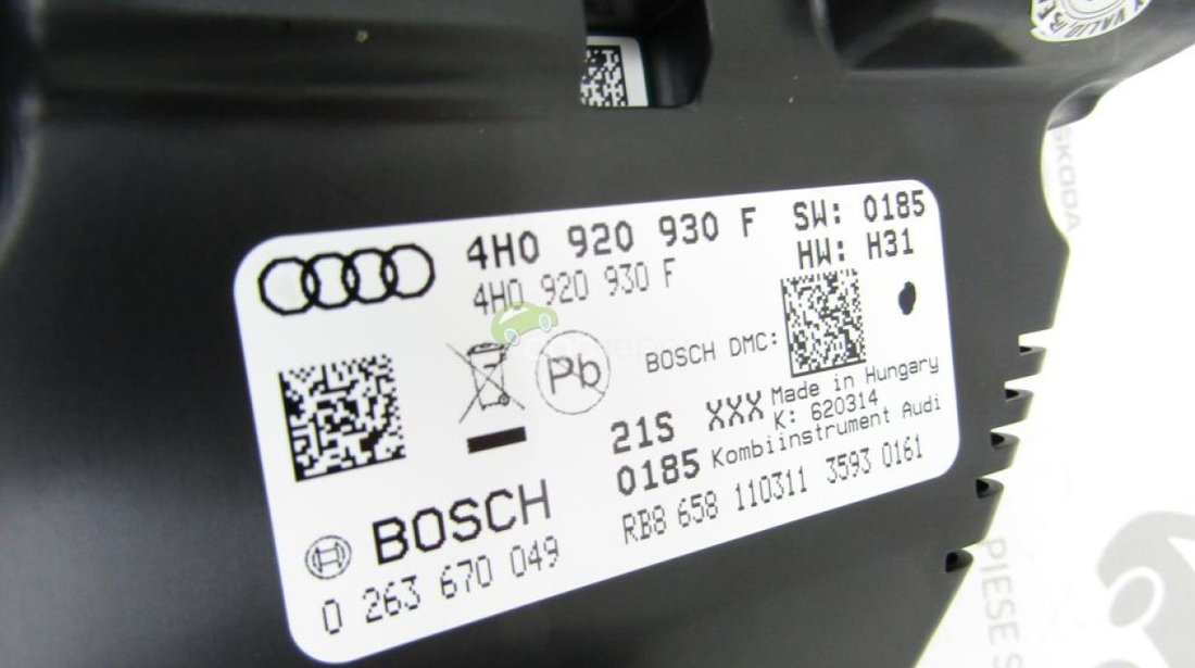 Ceasuri bord Audi A8 4H Diesel Originale cod 4H0920930F