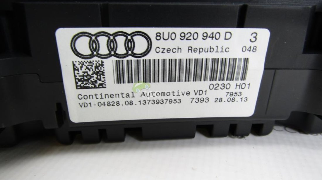 Ceasuri Bord Audi Q3 8U - Benzina - Europa - cod 8U0920940D