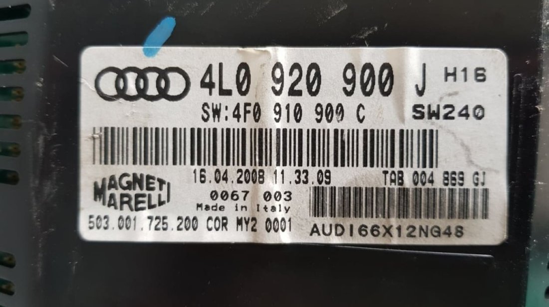 Ceasuri bord Audi Q7 4L 4l0920900j