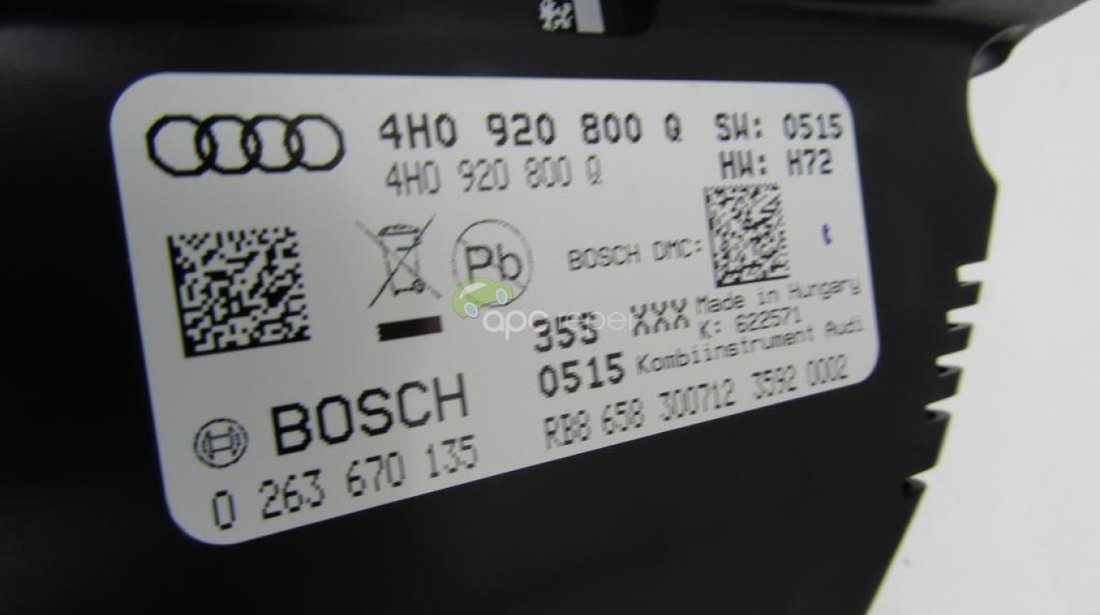 Ceasuri Bord Audi S8 4H cod 4H0920800Q