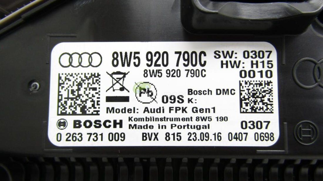 Ceasuri Bord Digitale Audi A4 8W - Cod: 8W5920790C