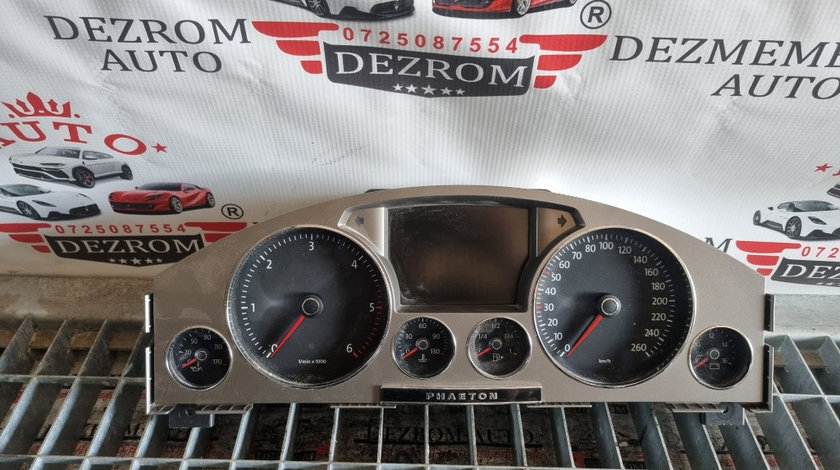 Ceasuri bord (KM/H) VW Phaeton Facelift 3.0 TDi 245 cai motor CEXA cod piesa : 3D0920886G