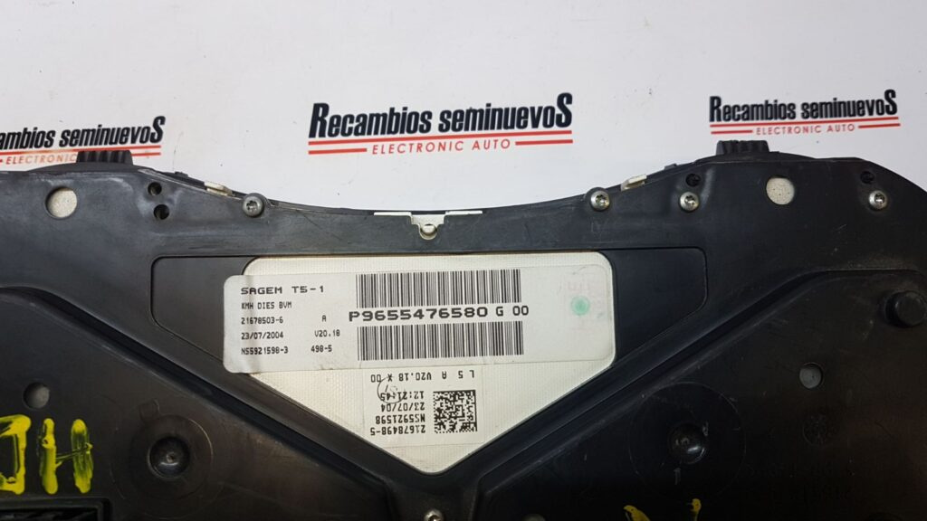 Ceasuri bord PEUGEOT 307 P 9655476580 G / P9655476580G / 21678503-6 A / 21678503 6 A / 216785036AP 9655476580 G / P9655476580G / 21678503-6 A / 21678503 6 A / 216785036A