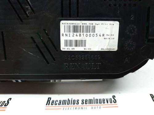 Ceasuri bord RENAULT MEGANE 3 RNI 248100054R / RNI248100054R / A2C53285113RNI 248100054R / RNI248100...