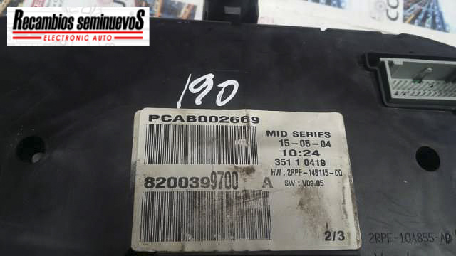 Ceasuri bord RENAULT MEGANE 8200399700 A / 8200399700A / 2RPF-14B115-CQ / 2RPF 14B115 CQ / 2RPF14B115CQ8200399700 A / 8200399700A / 2RPF-14B115-CQ / 2RPF 14B115 CQ / 2RPF14B115CQ