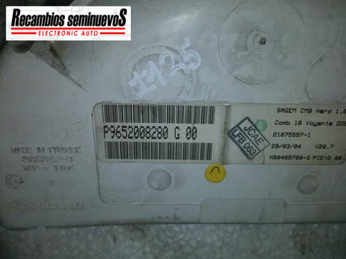 Ceasuri bord SAGEM CITROEN C3 P9652008280 G / P9652008280GP9652008280 G / P9652008280G
