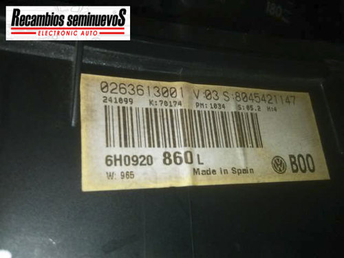 Ceasuri bord SEAT AROSA 6H0920 860 L / 6H0920860L / 02636130016H0920 860 L / 6H0920860L / 0263613001