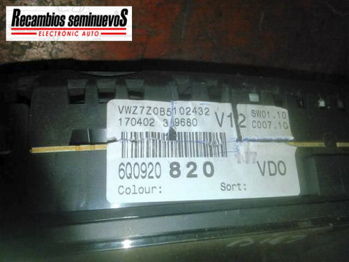 Ceasuri bord VOLKSWAGEN POLO 6Q0920 820 / 6Q0920820 / 110080125001A6Q0920 820 / 6Q0920820 / 11008012...