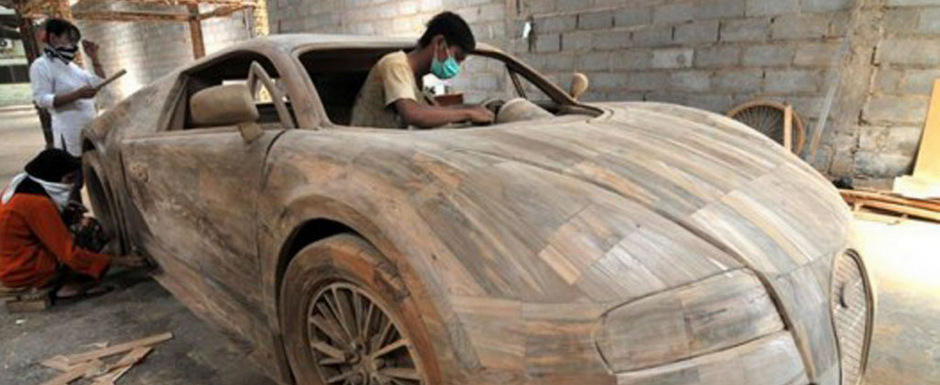 Cel mai ieftin Bugatti Veyron costa 3.300 dolari si este din... lemn Cel mai ieftin Bugatti Veyron costa 3.300 dolari si este din... lemn