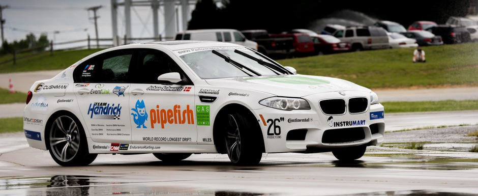 Cel mai lung drift din lume: 82,506 km in derapaj continuu la volanul unui BMW M5