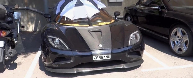 Cel mai nefericit Koenigsegg din lume are trei umbrele pe post de plafon