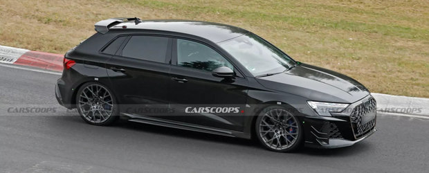 Cel mai puternic Audi RS3 din istorie, surprins pentru prima oara in teste. Noul model ar putea oferi un motor turbo de 2.5 litri si peste 400 de cai