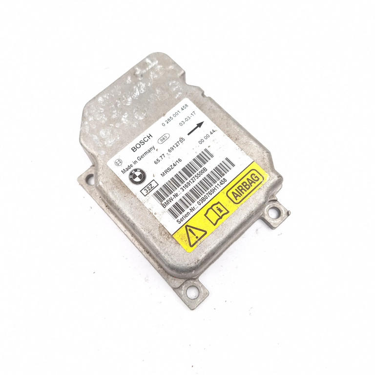 Centralina Airbag BMW 3 (E46) 1998 - 2007 6912755, 6 912 755, 65776912755, 65.77-6912755, 65.77-6 912 755, 0285001458, 31691275500B, 03B0765H11458, KBCQ417992