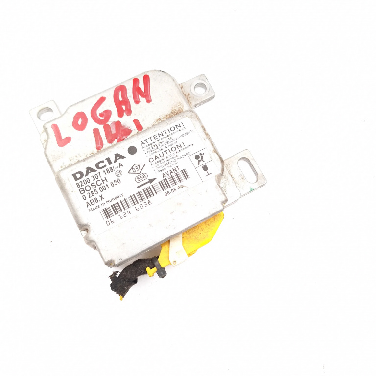 Centralina Airbag Dacia Logan (Ls) 2004-2012 8200307188A, 0285001650, 061246038, Kbi253437F Bosch