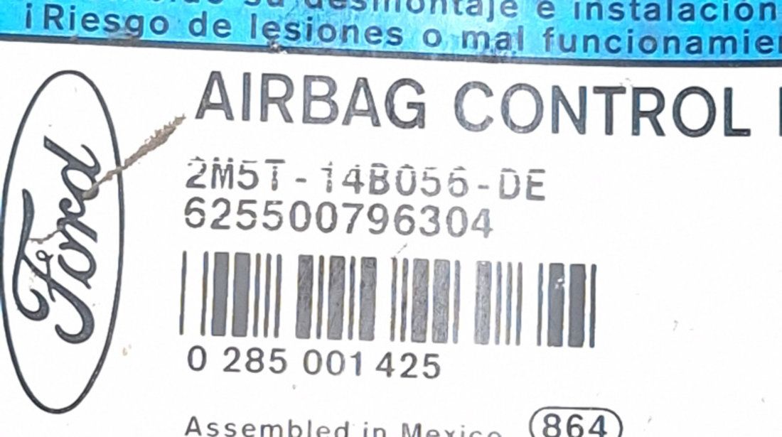 Centralina Airbag Ford FOCUS Mk 1 1998 - 2007 2M5T14B056DE, 2M5T-14B056-DE, 0285001425, 0 285 001 425