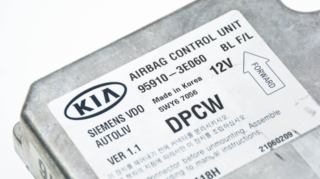 Centralina Airbag Kia SORENTO 1 (JC) 2002 - Prezent Motorina 95910-3E060, 959103E060