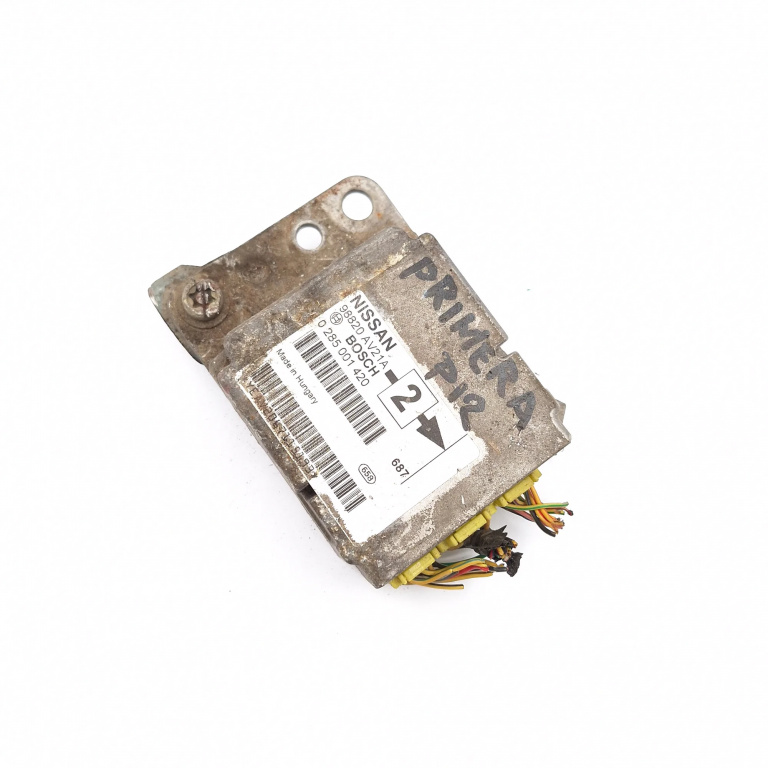 Centralina Airbag Nissan PRIMERA (P12, WP12) 2002 - 2007 98820AV21A, 0285001420, KBBO09689B, YEAV2047115193