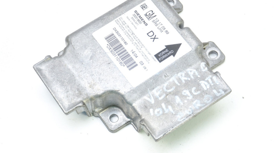 Centralina Airbag Opel VECTRA C 2002 - 2009 13170589, 13 170 589, 13 17 05 89, 330518650, 5WK43471