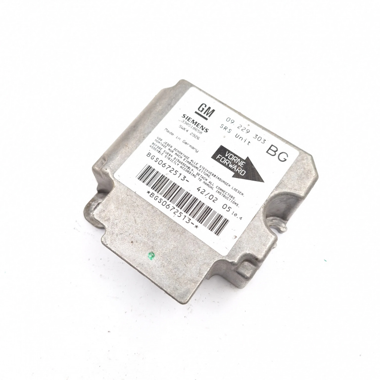Centralina Airbag Opel ZAFIRA A (F75) 1999 - 2005 09229303, 09229303BG, 330518650, 5WK42926, BGS0672513