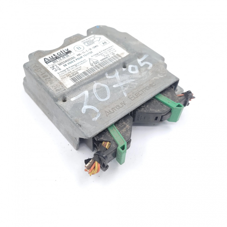 Centralina Airbag Peugeot 307 2001-2008 9653493380, 603724900, Rbgt5C08Cem00, 216102810A, 5Egadl0065020E Autoliv/Tyco