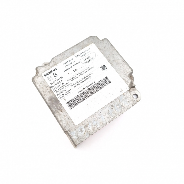 Centralina Airbag Peugeot 307 2001-2008 9650109480, 5Wk42908, 1389654Y, Rbgt5V8A, 9650109480, 5Wk42908, 1389654Y, Rbgt5V8A, 27030711 Siemens