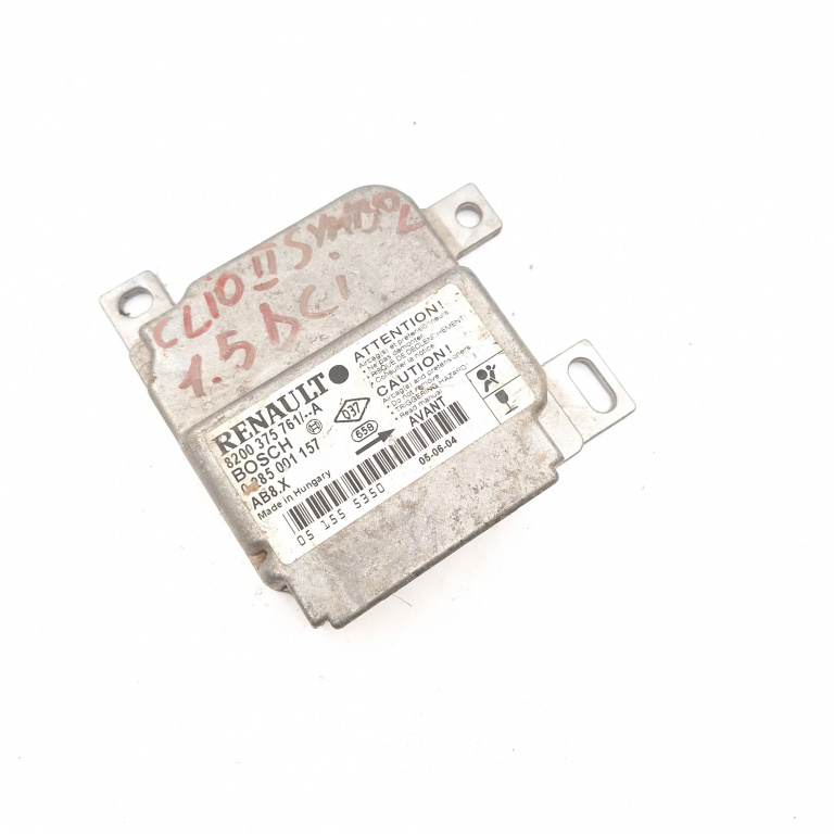Centralina Airbag Renault CLIO 2 / SYMBOL 1 1998 - 2008 8200375761A, 0285001157, 051555350, RENCAB000007, KB4D15548E