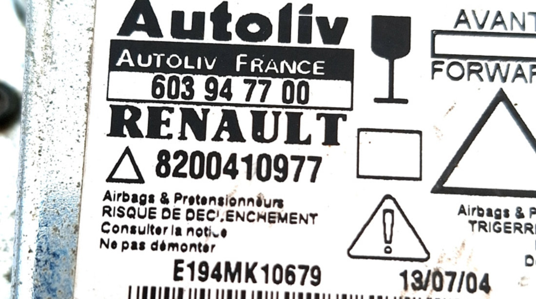 Centralina Airbag Renault LAGUNA 2 2001 - 2007 603947700, 603 94 77 00, A8200410977