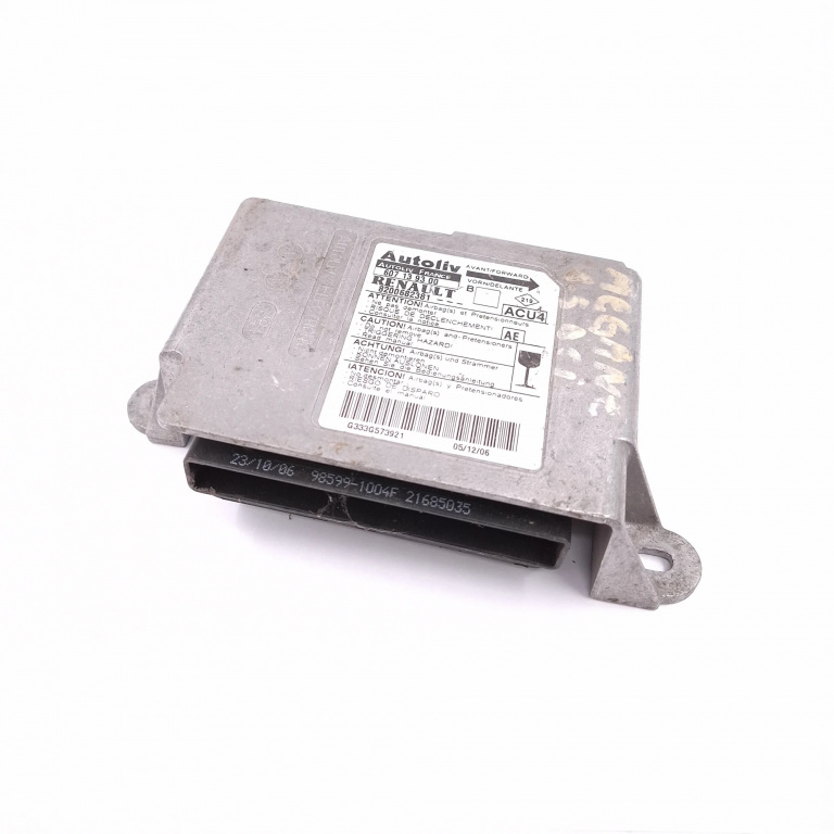 Centralina Airbag Renault Megane 2 2002-2010 8200682381, 607139300, G333G573921, 985991004F, 21685035 Autoliv