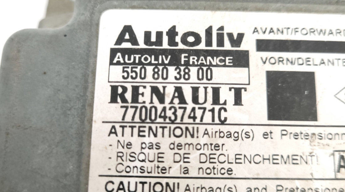 Centralina Airbag Renault SCENIC RX4 2000 - 2003 550803800, 550 80 38 00, 7700437471C, 7700 437 471 C