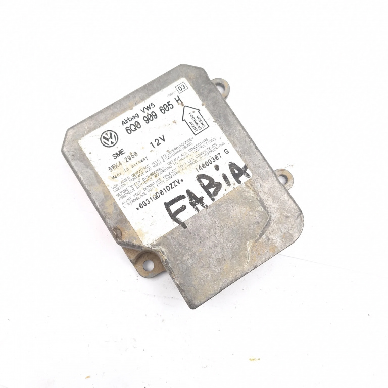 Centralina Airbag Skoda FABIA 1 1999 - 2007 6Q0909605H, 5WK42950, 14000307G, 0031GD01DZZV