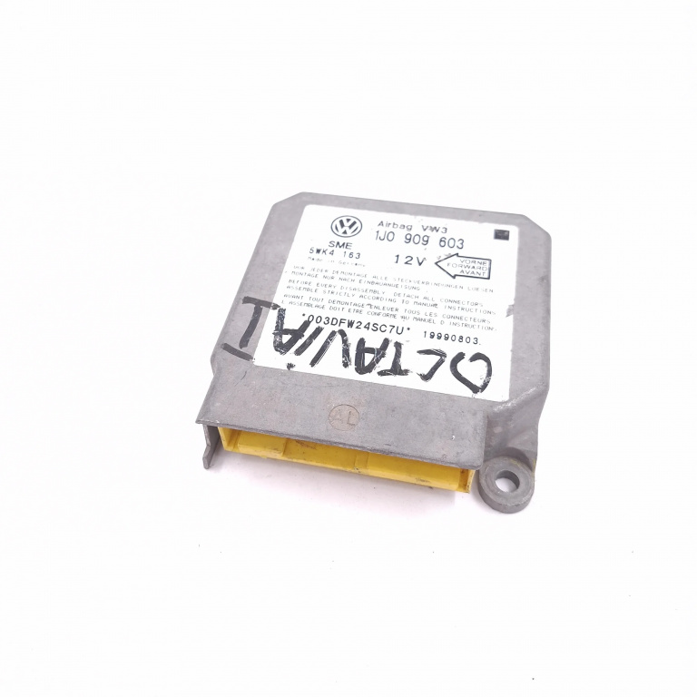 Centralina Airbag Skoda Octavia 1 (1U) 1996-2010 1J0909603, 5Wk4163, 19990803, 003Dfw24Sc7U