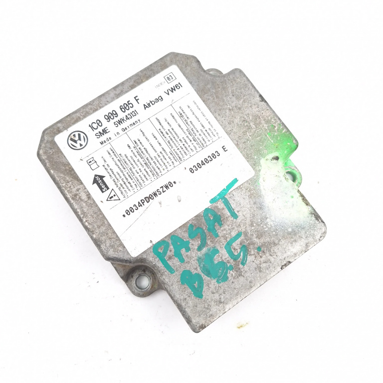 Centralina Airbag Vw Passat B5, B5.5 1996-2005 1C0909605F, 5Wk43131, 03040303E, 0034Pd0Wszw0 Sme