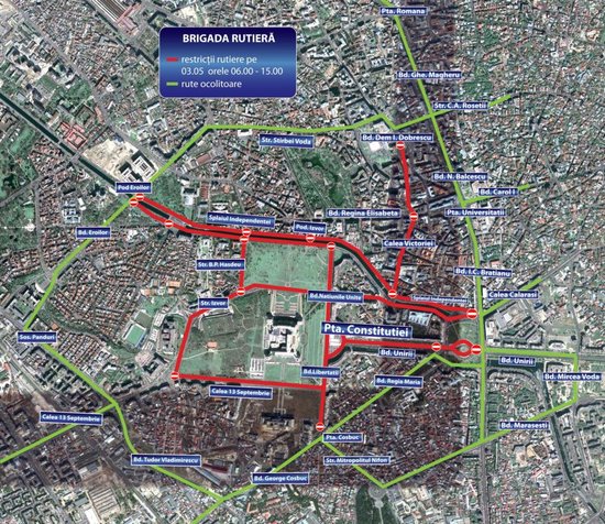 Centrul Bucurestiului blocat pe 3 iunie. Iata care sunt restrictiile de circulatie!