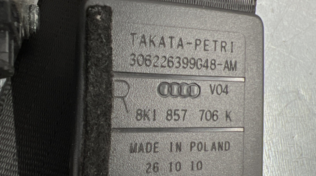 Centura dreapta fata Audi A4 B8 Avant 2.0 TDI DPF Multitronic, 143cp sedan 2010 (8K1857706K)