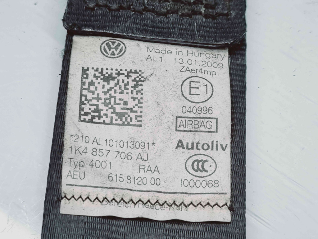 Centura dreapta fata Volkswagen Golf 6 (5K1) [Fabr 2009-2013] 1K4857706AJ