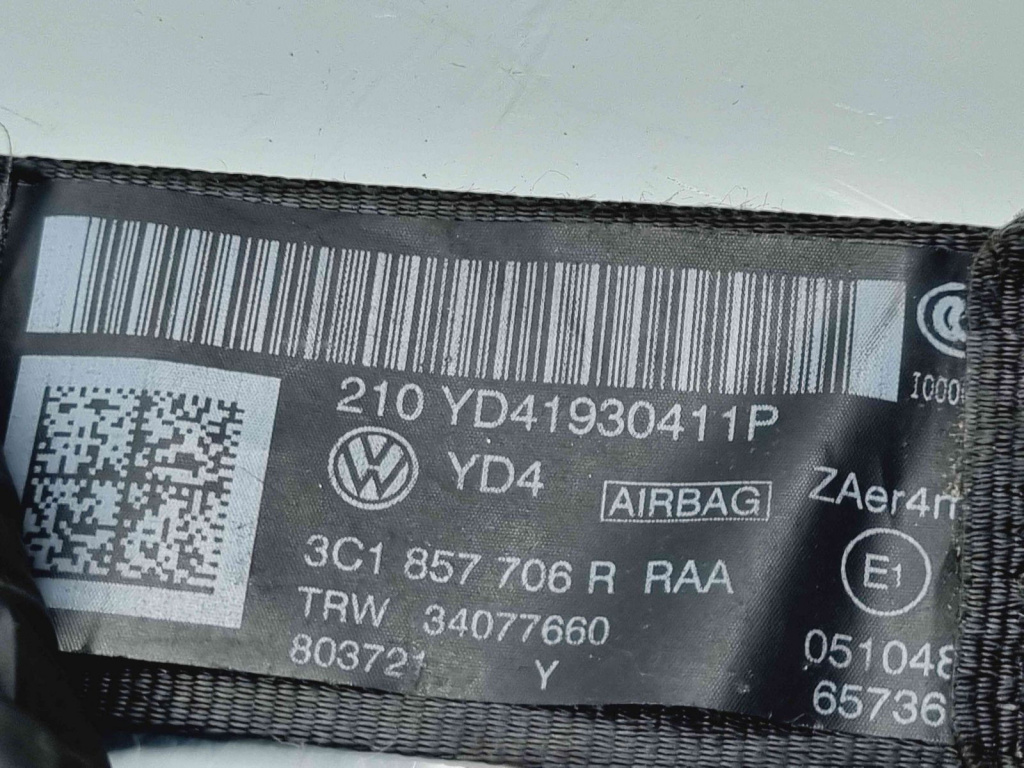 Centura dreapta fata Volkswagen Passat B7 (362) [Fabr 2010-2014] 3C1857706R