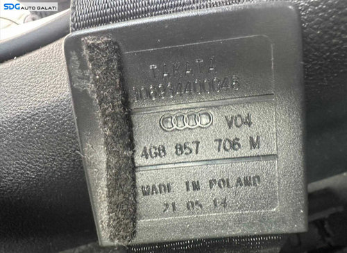 Centura Siguranta Dreapta Fata Audi A6 C7 2011 - 2018 Cod 4G8857706M [K0865]