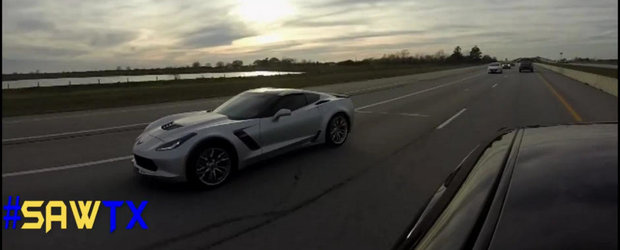 Challenger Hellcat vs. Corvette Z06, pe autostrada. Cine castiga?