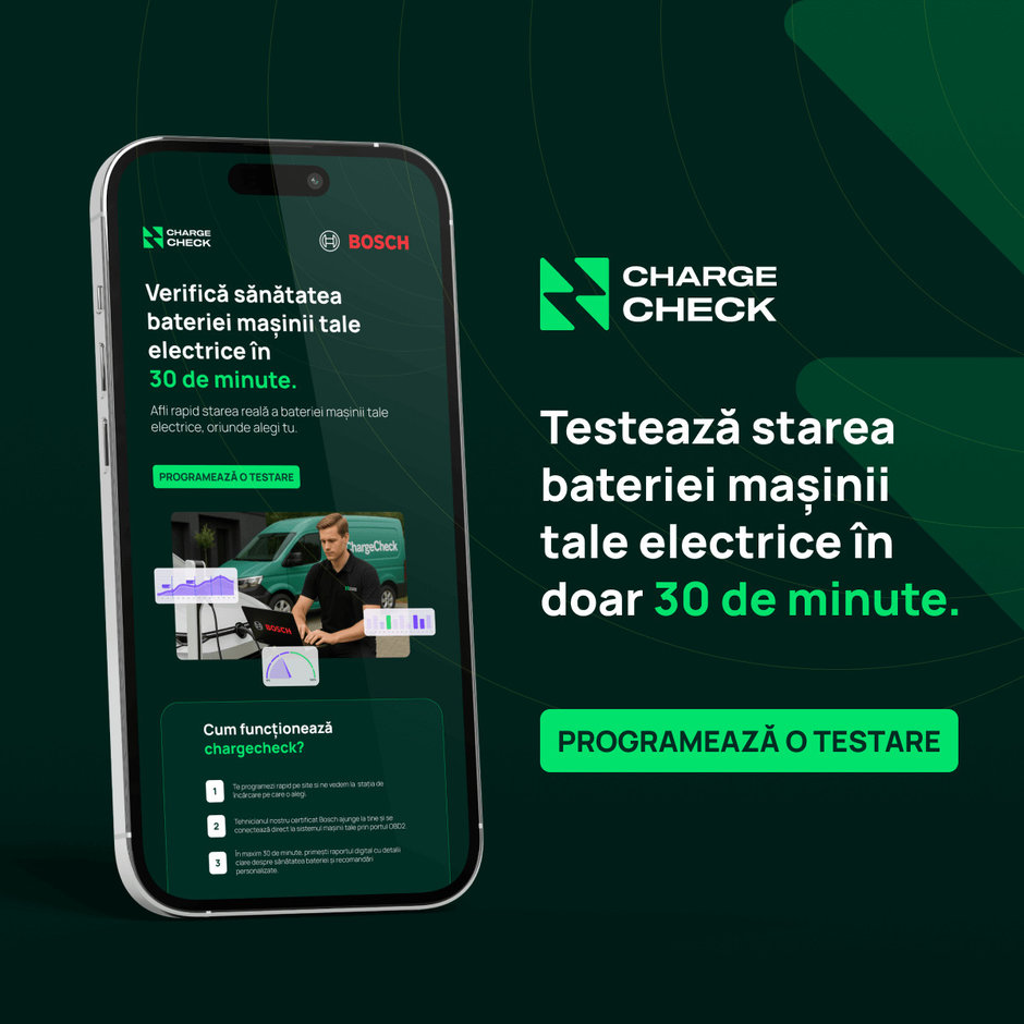 ChargeCheck.ro lanseaza testarea mobila a bateriei EV, cu certificare Bosch