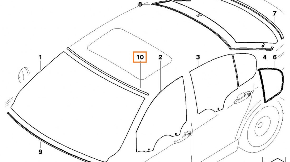 Cheder Parbriz Superior Oe Bmw Seria 3 E91 2004-2012 51317061967